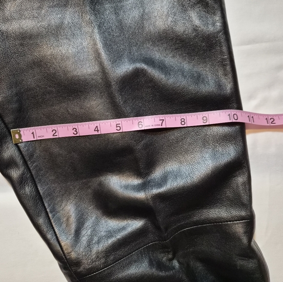 Dana Buchman 100% Lambskin Leather Pants - Black - Size 14 Petite - Picture 6 of 10